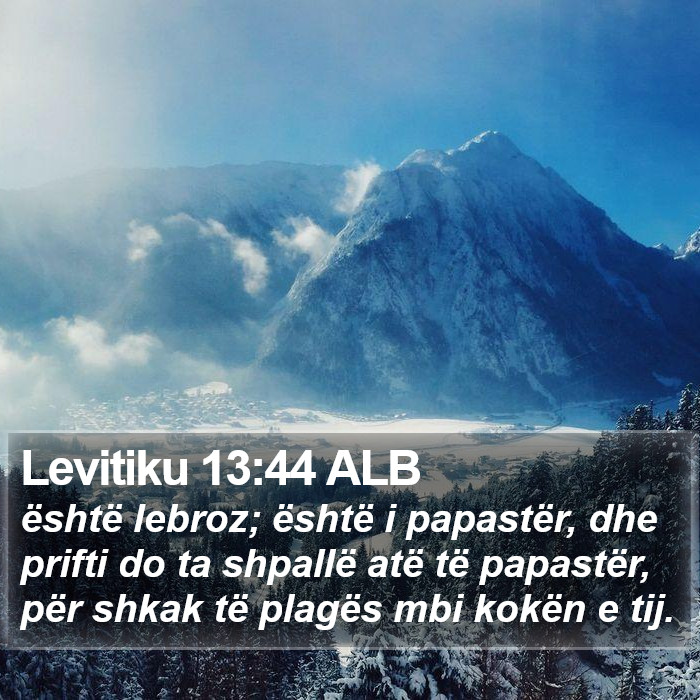 Levitiku 13:44 ALB Bible Study