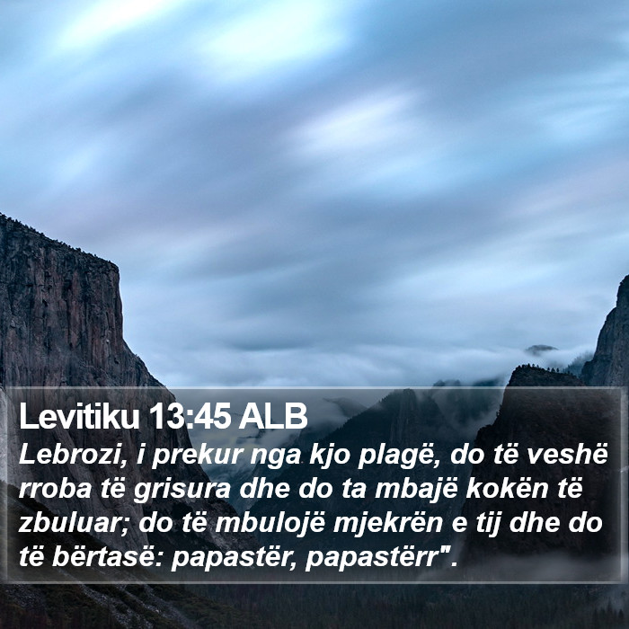 Levitiku 13:45 ALB Bible Study