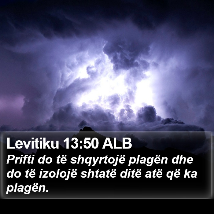 Levitiku 13:50 ALB Bible Study