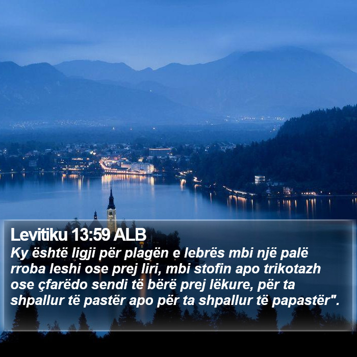 Levitiku 13:59 ALB Bible Study