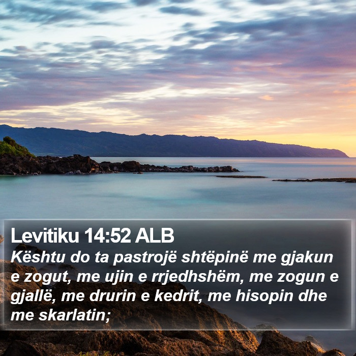 Levitiku 14:52 ALB Bible Study