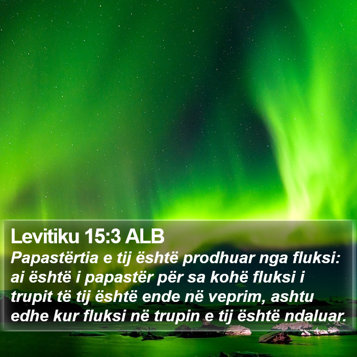 Levitiku 15:3 ALB Bible Study