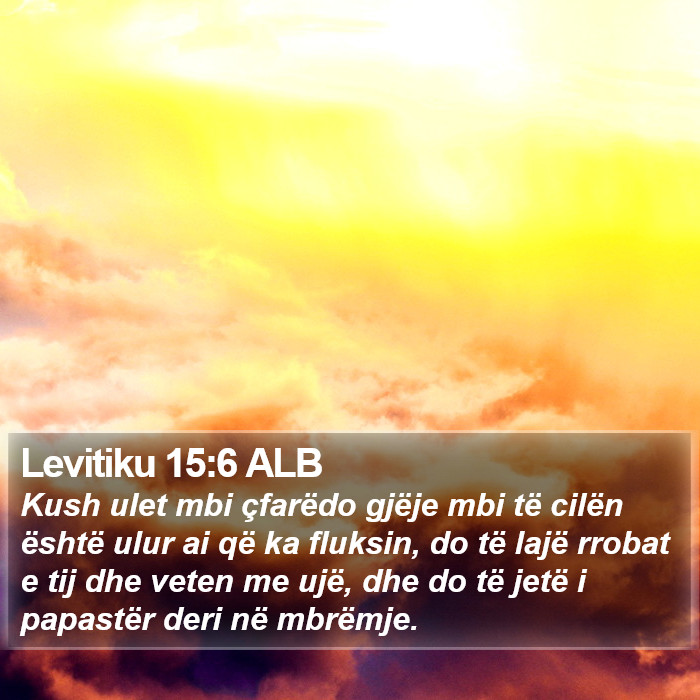 Levitiku 15:6 ALB Bible Study