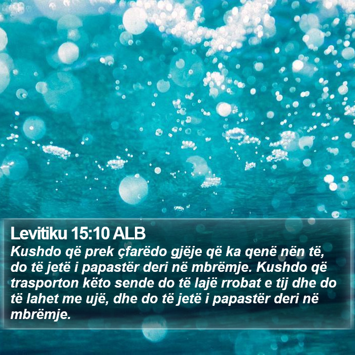 Levitiku 15:10 ALB Bible Study