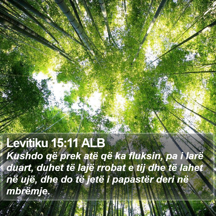 Levitiku 15:11 ALB Bible Study
