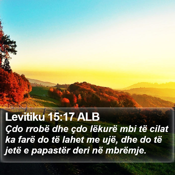 Levitiku 15:17 ALB Bible Study