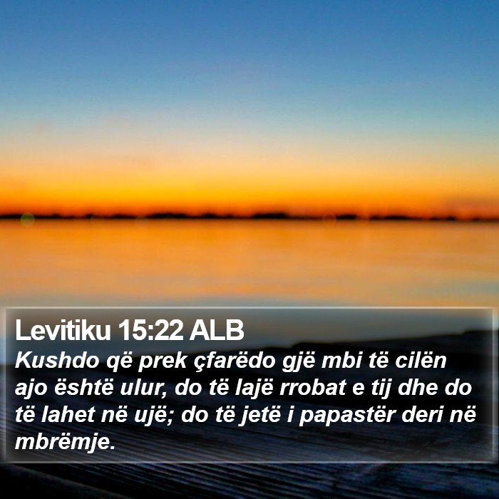 Levitiku 15:22 ALB Bible Study