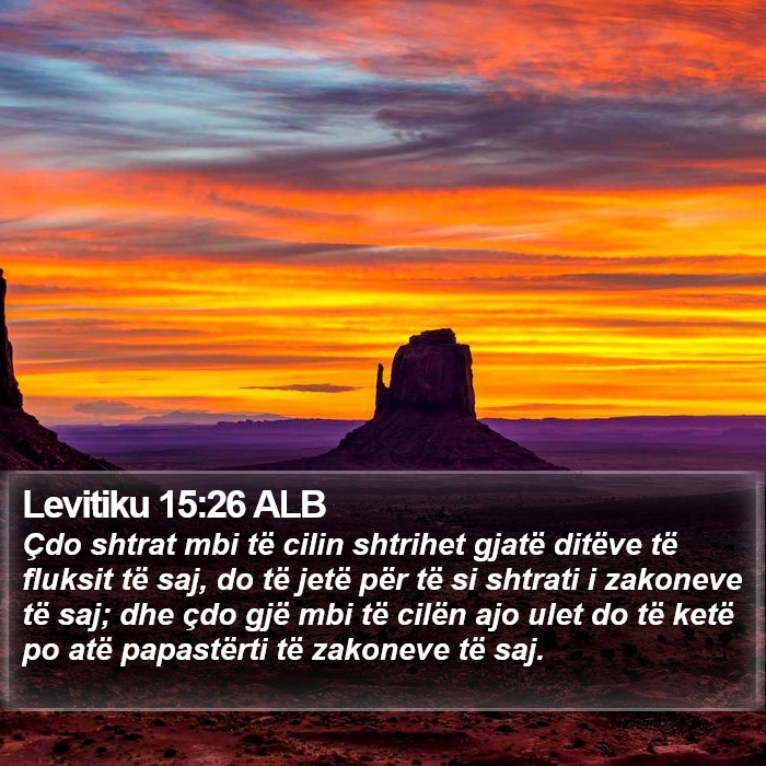 Levitiku 15:26 ALB Bible Study