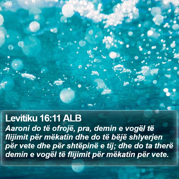 Levitiku 16:11 ALB Bible Study