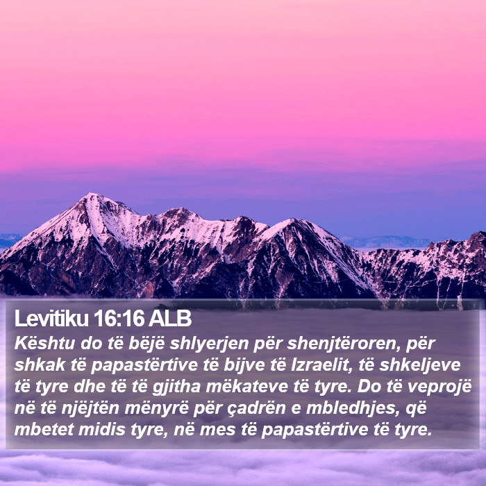 Levitiku 16:16 ALB Bible Study