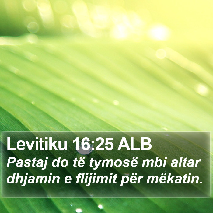 Levitiku 16:25 ALB Bible Study