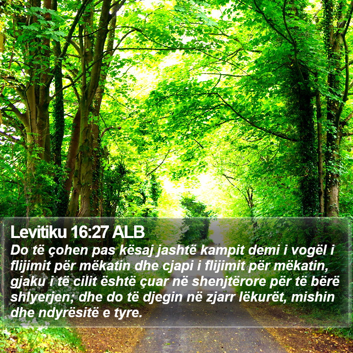 Levitiku 16:27 ALB Bible Study