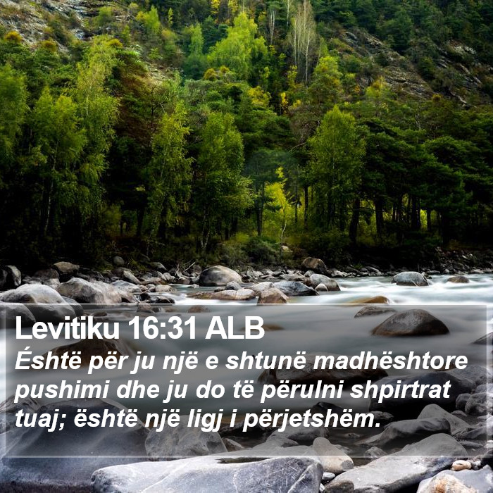 Levitiku 16:31 ALB Bible Study