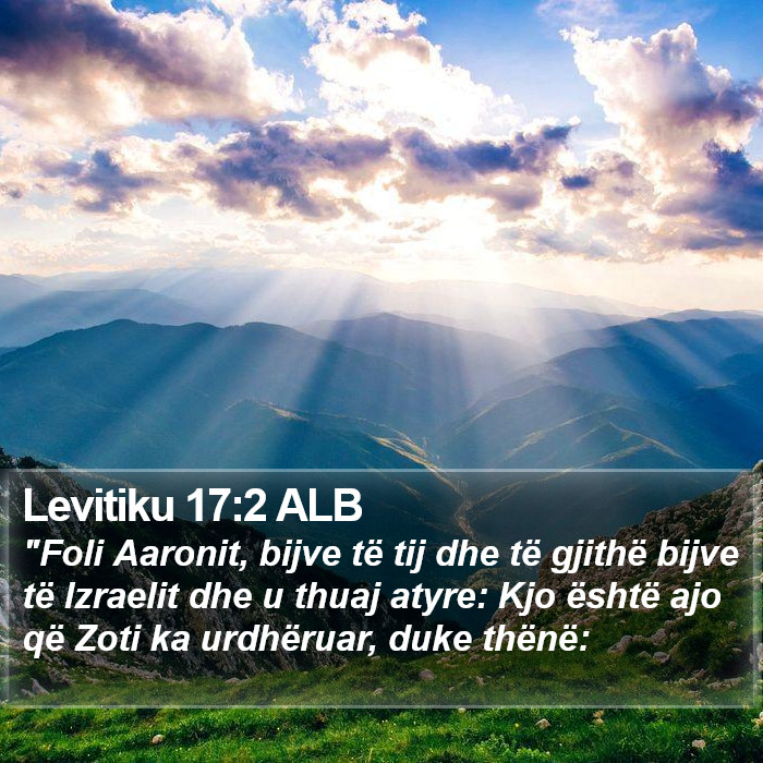 Levitiku 17:2 ALB Bible Study