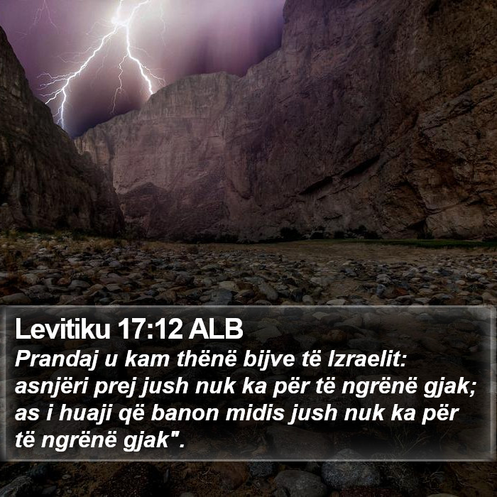 Levitiku 17:12 ALB Bible Study