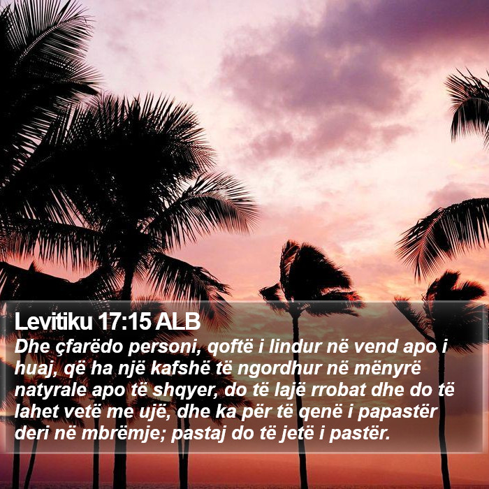 Levitiku 17:15 ALB Bible Study