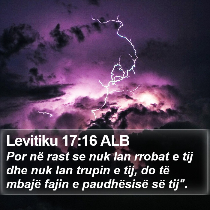 Levitiku 17:16 ALB Bible Study