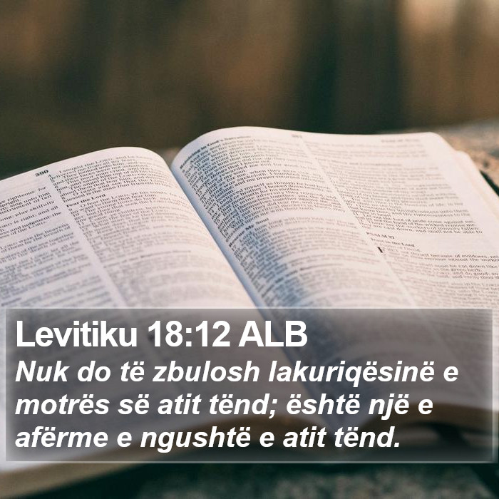 Levitiku 18:12 ALB Bible Study