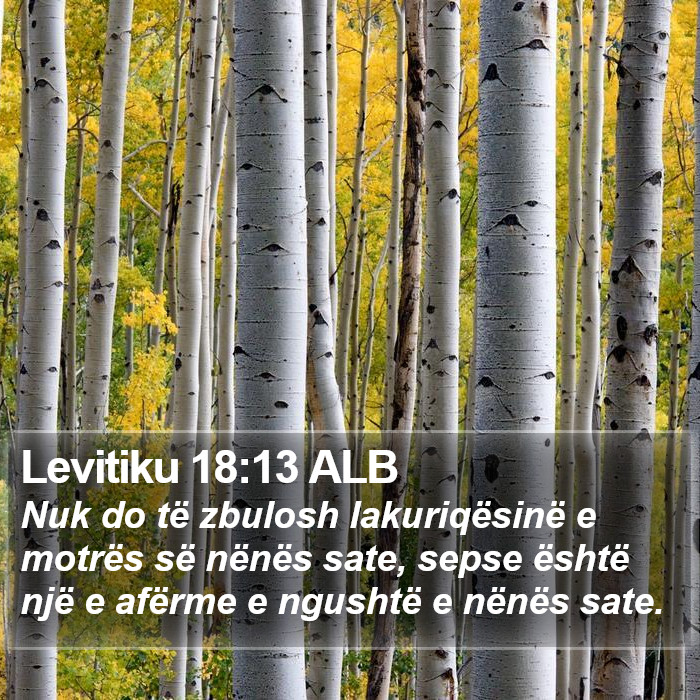 Levitiku 18:13 ALB Bible Study