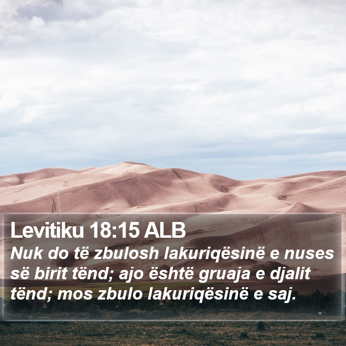 Levitiku 18:15 ALB Bible Study