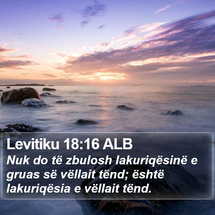 Levitiku 18:16 ALB Bible Study