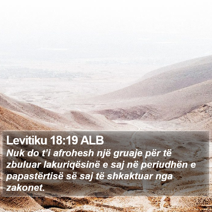 Levitiku 18:19 ALB Bible Study