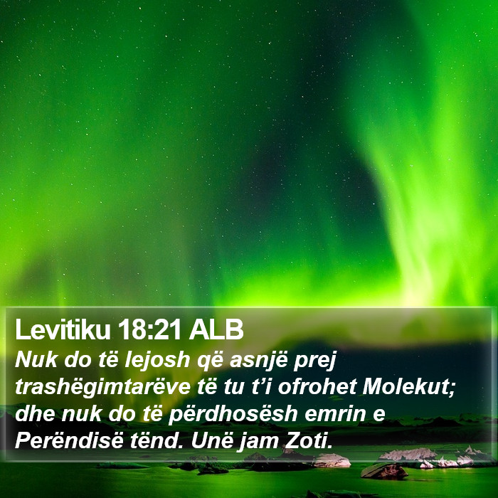 Levitiku 18:21 ALB Bible Study