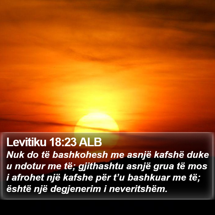 Levitiku 18:23 ALB Bible Study