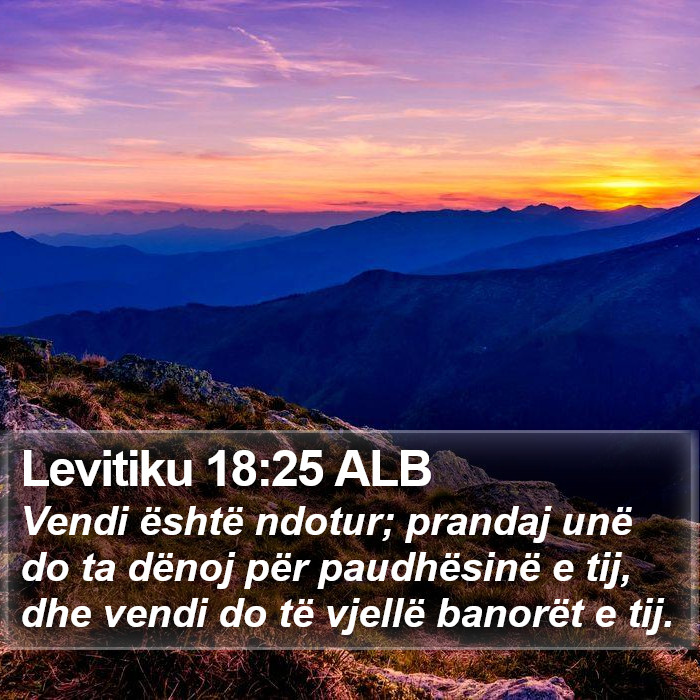 Levitiku 18:25 ALB Bible Study