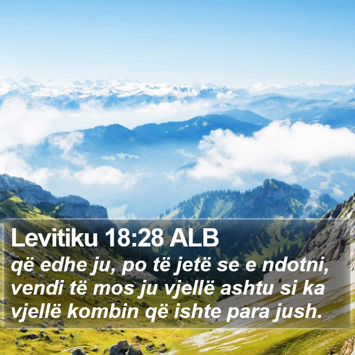 Levitiku 18:28 ALB Bible Study