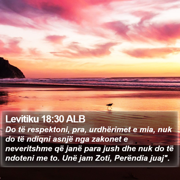 Levitiku 18:30 ALB Bible Study