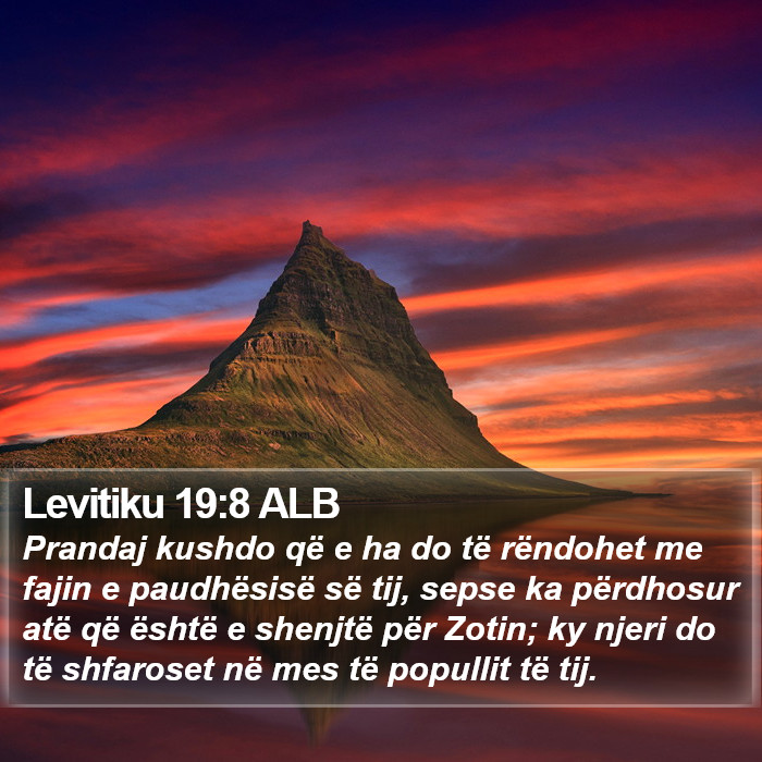 Levitiku 19:8 ALB Bible Study