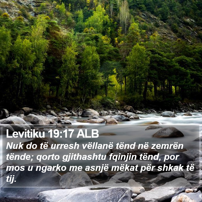 Levitiku 19:17 ALB Bible Study