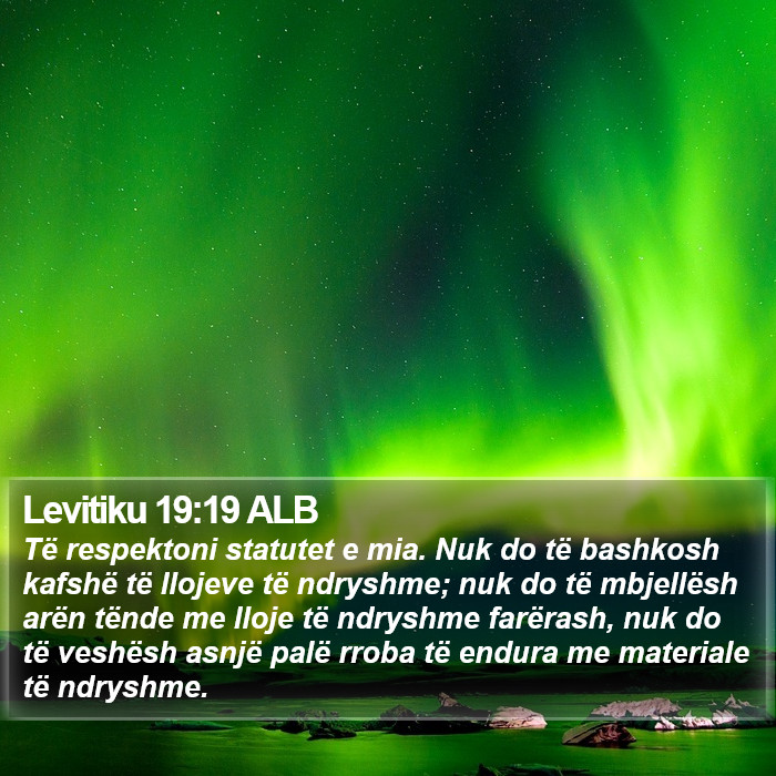 Levitiku 19:19 ALB Bible Study