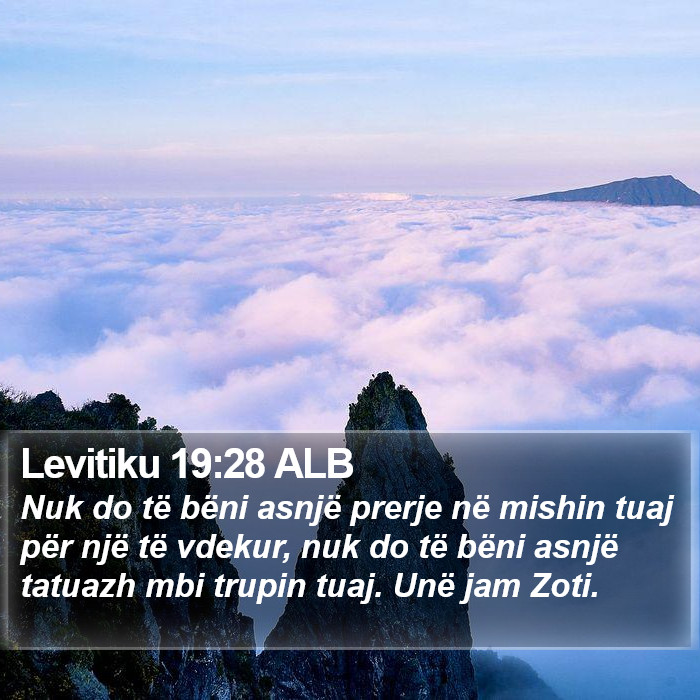 Levitiku 19:28 ALB Bible Study