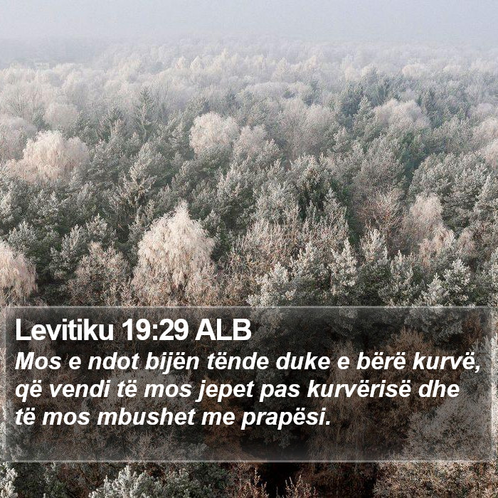 Levitiku 19:29 ALB Bible Study