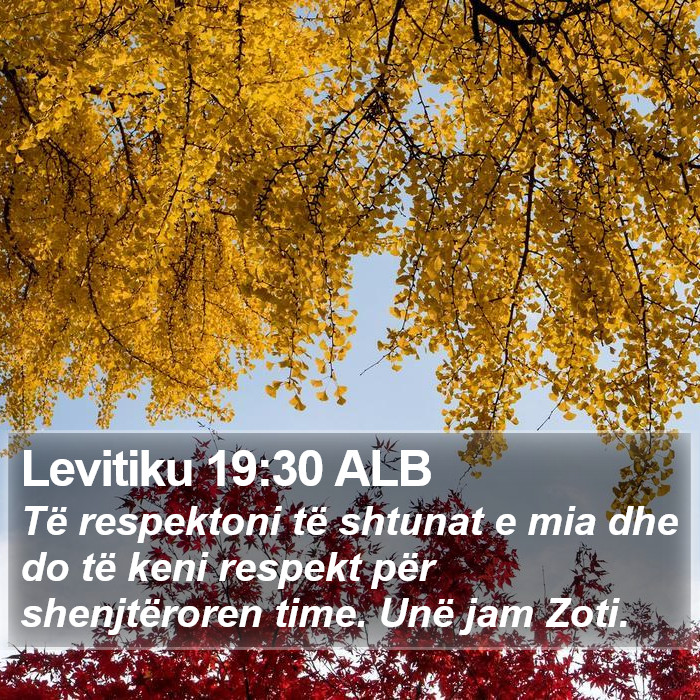 Levitiku 19:30 ALB Bible Study