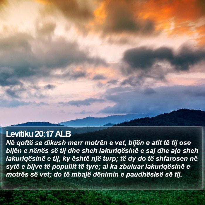 Levitiku 20:17 ALB Bible Study