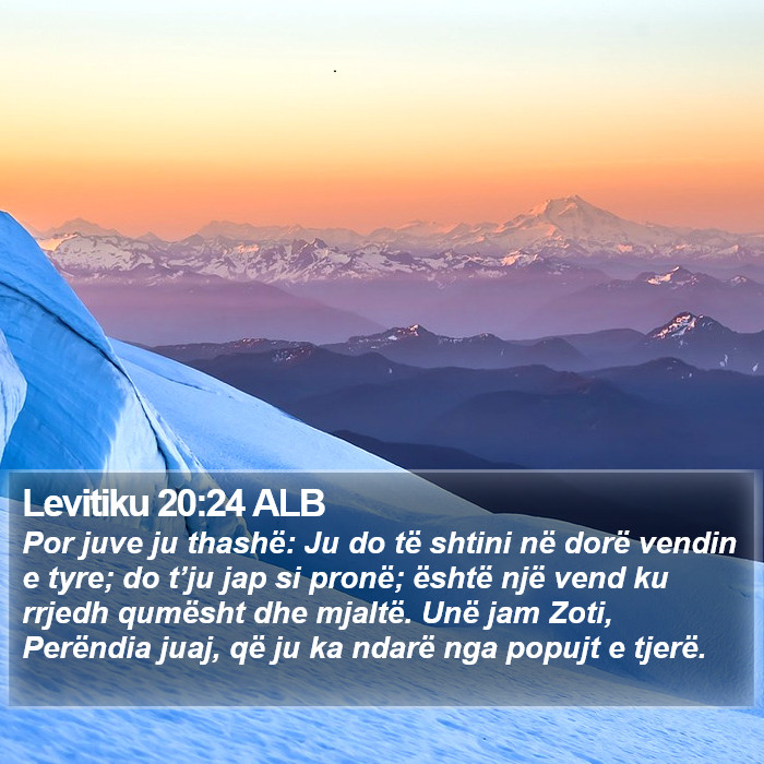 Levitiku 20:24 ALB Bible Study