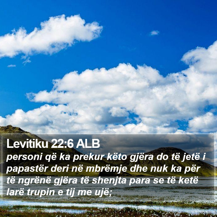 Levitiku 22:6 ALB Bible Study