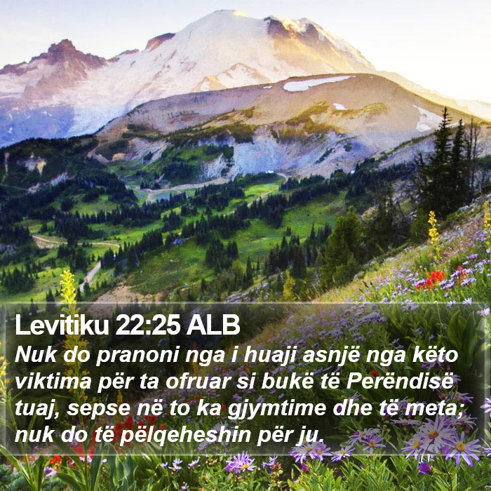 Levitiku 22:25 ALB Bible Study