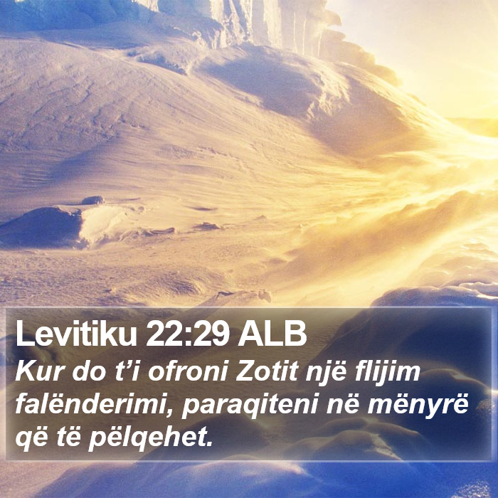 Levitiku 22:29 ALB Bible Study