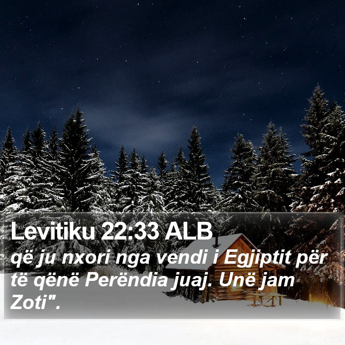 Levitiku 22:33 ALB Bible Study