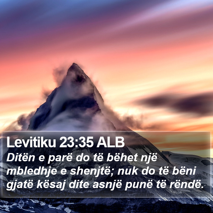 Levitiku 23:35 ALB Bible Study