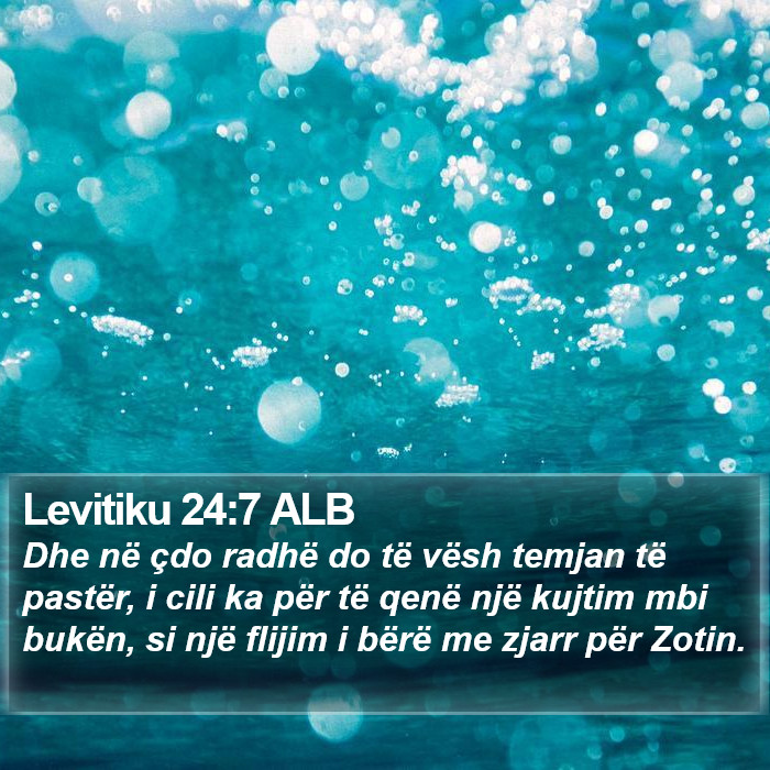 Levitiku 24:7 ALB Bible Study