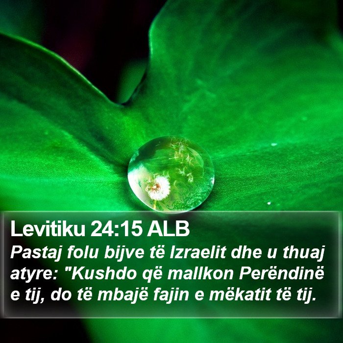Levitiku 24:15 ALB Bible Study