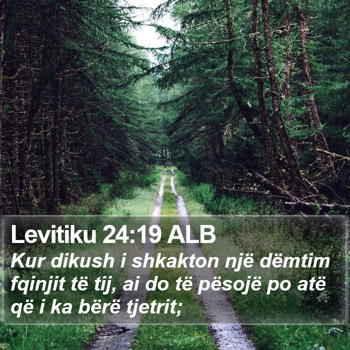 Levitiku 24:19 ALB Bible Study