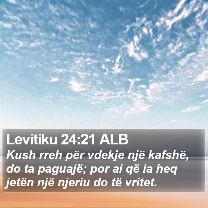 Levitiku 24:21 ALB Bible Study
