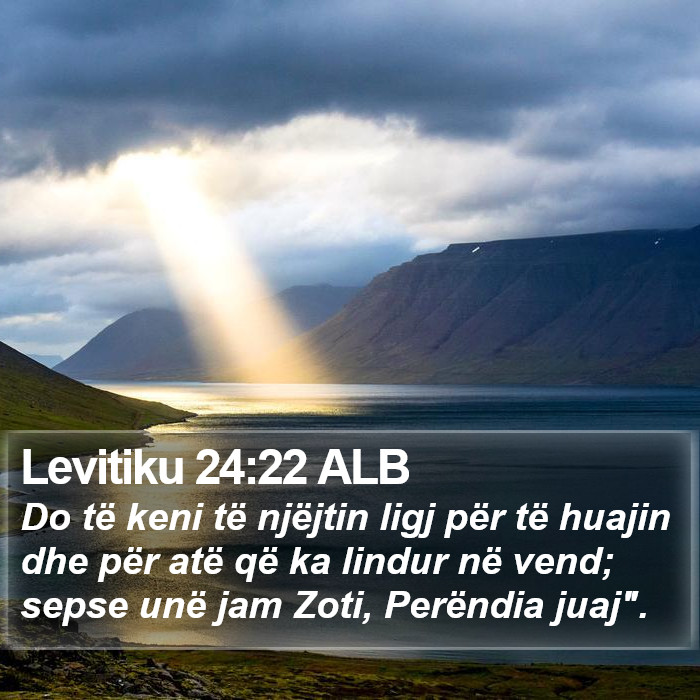 Levitiku 24:22 ALB Bible Study