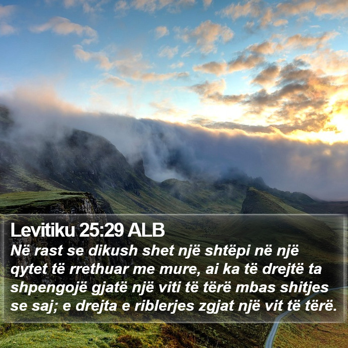 Levitiku 25:29 ALB Bible Study